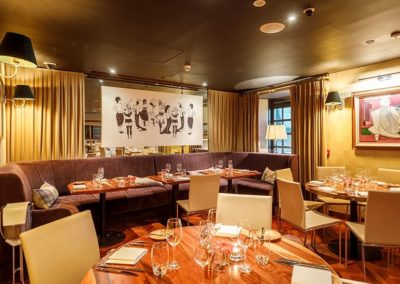 Suesey Street- Interior Shot of Dining Room, Banquet Seating and Tables