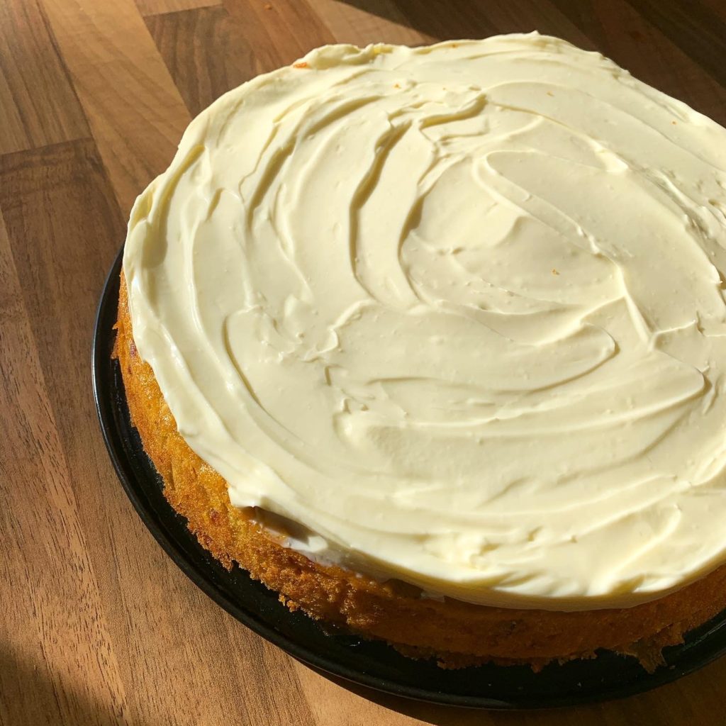 zesty carrot cake with cream cheese icing